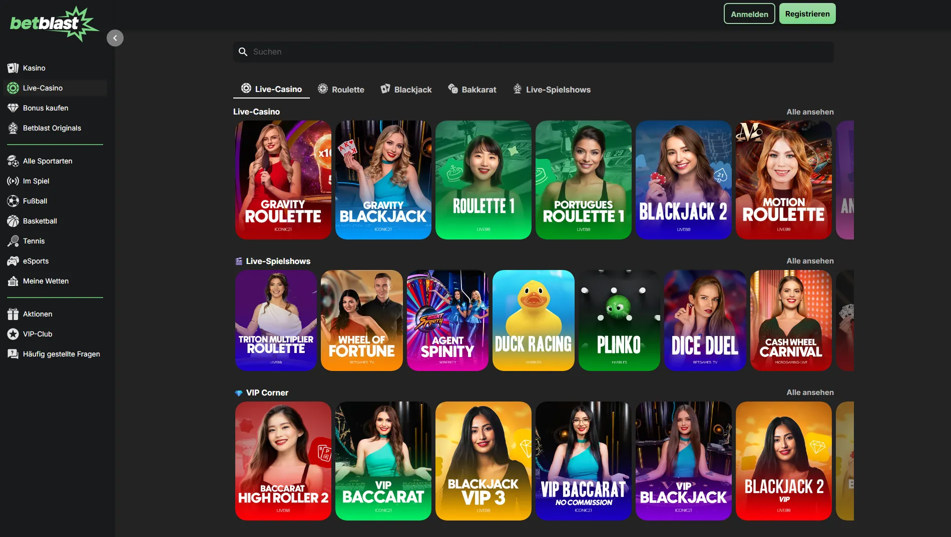 betblast casino sports